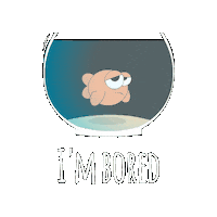Bored The Fish Sticker by stylemotions
