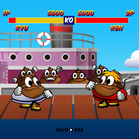 Farting Street Fighter GIF by Hugo.fm