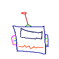 Robot Bug Sticker by ihnid