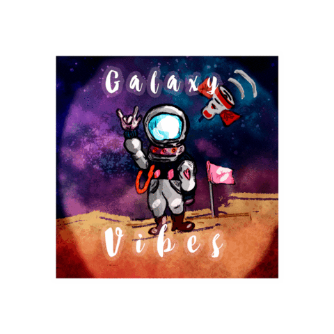 adrianailustra giphygifmaker art space vibes Sticker