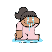 Sad Cute Girl Sticker by Si Nopal