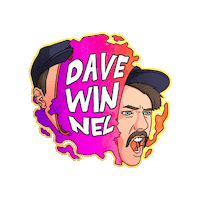 Happy Lets Go Sticker by Dave Winnel