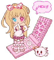 Gal Gyaru Pixel Sticker by helloangelgirl