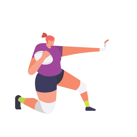 Strong Woman Running GIF by World Rugby