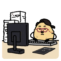 cjenmtvn potato tvn 직장인 일 Sticker