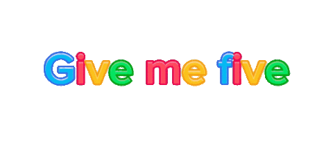 Give Me Five Fun Sticker