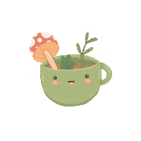 Mug Mushroom Sticker