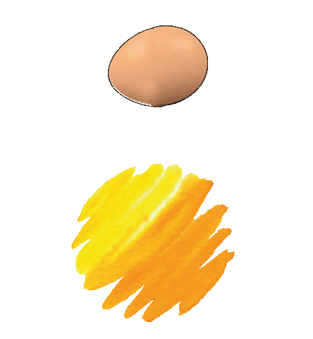 Brunch Eggdrop Sticker by TapestryMY