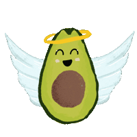 SchNaomi angel avocado happyavocado flawsomely Sticker