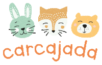 carcajadachicos logo marca ropa niños Sticker