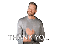 Thanks Thank You Sticker by Scott Hoying