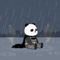 Rainy Day Sad Panda GIF by Kanpai Pandas