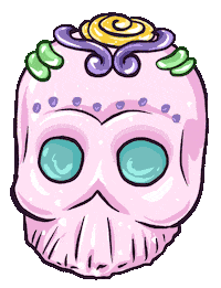 Day Of The Dead Mexico Sticker by BOMBONATOR_WOLPH