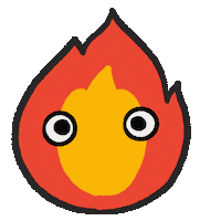 Christie_b anime fire studio ghibli calcifer Sticker