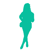 It Girl Silhouette Sticker by Kala Simmons