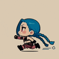 Effernetti run league of legends chibi jinx GIF