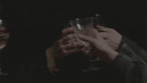 hardlyart giphyupload cheers toast wine time GIF