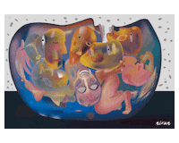 niranchanhomart art artist painting paint Sticker