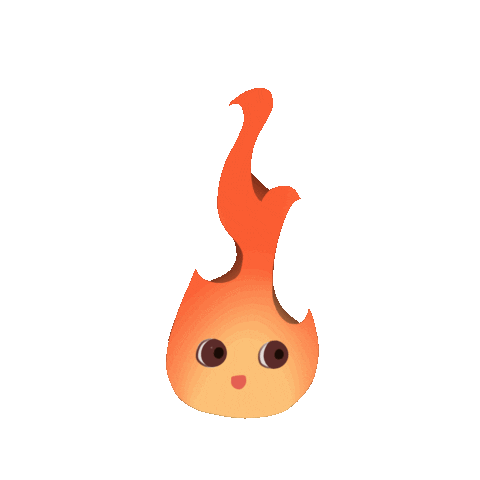 Fire Smile Sticker by The Alice Tsai