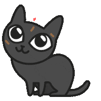 Cat Love Sticker by Vucka