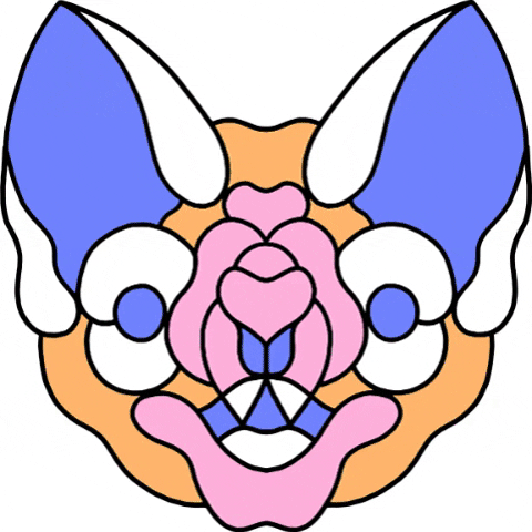 pizzadonkey giphygifmaker bat stainedglass batface GIF