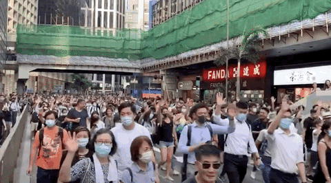 giphyupload hong kong giphynewsinternational protests GIF