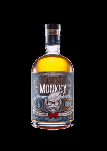 Bottle Whisky GIF by Frisky Monkey