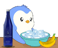 Refreshing Wake Up Sticker by Pudgy Penguins