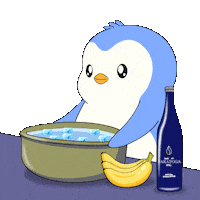 Refreshing Wake Up Sticker by Pudgy Penguins