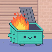 Trash Throw GIF by 100% Soft