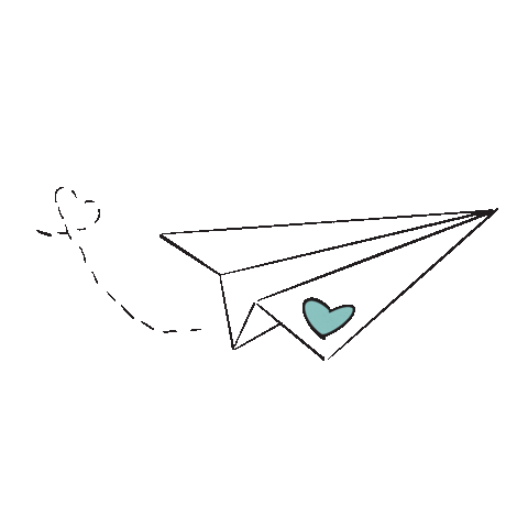 Send Paper Airplane Sticker by Audrey Wolf Co