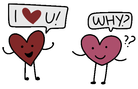 In Love Hearts Sticker by Unpopular Cartoonist