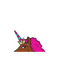 Unicorns Blackunicorn Sticker by Afro Unicorn