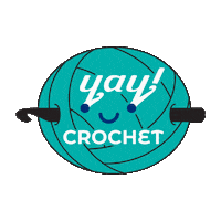 Yarn Crochet Hook Sticker by WeCrochet