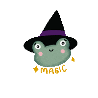 fortwitchdfw magic frog magick cute frog Sticker