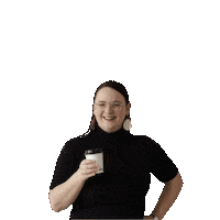 clearquartzcreative celebrate cheers coffee cup cqc Sticker