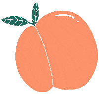 ananaisdesign fun spring fruit peach Sticker