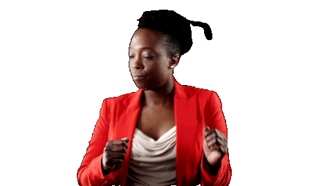 Excited Black Woman Sticker by Ennov-Action