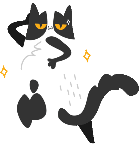 Happy Fat Cat Sticker