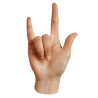 AisyahAbdMunir rock hands ily rock and roll Sticker