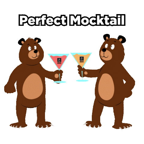 Cheers Bear Sticker by AQUA  Carpatica