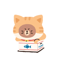 Sleepy Cat Sticker by LINE FRIENDS