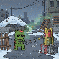 Post Apocalyptic Merry Christmas GIF by Kanpai Pandas