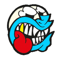 BEBAR cartoon crazy monster tongue Sticker