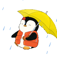 Happy Rainy Day Sticker by Pudgy Penguins