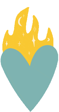 Heart Fire Sticker by Iris Tattoo