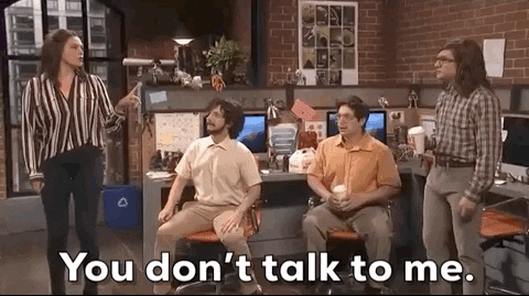 snl dont talk to me GIF by Saturday Night Live