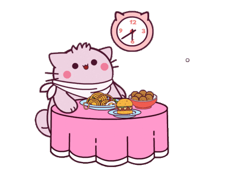 Hungry Cat Sticker by Pembe