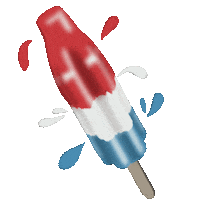 4Th Of July Eating Sticker by Designs by Denae
