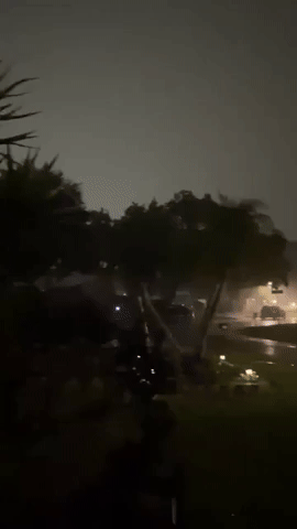 Lightning Flashes in Florida's Manatee County